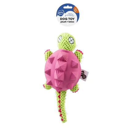 Duvo+ Plush & Latex Armadillo Purple/Green | Squeaky Dog Toy