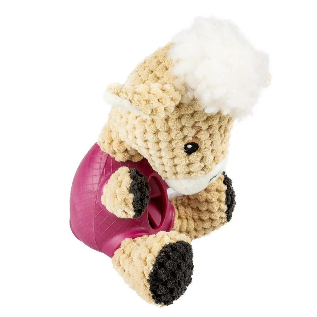 Duvo+ Plush & Rubber Sheep Treat Dispenser | Interactive Dog Toy