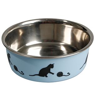 Flamingo Bella Kena Cat Bowl | Stainless Steel Cat Bowl with Non-Slip Ring