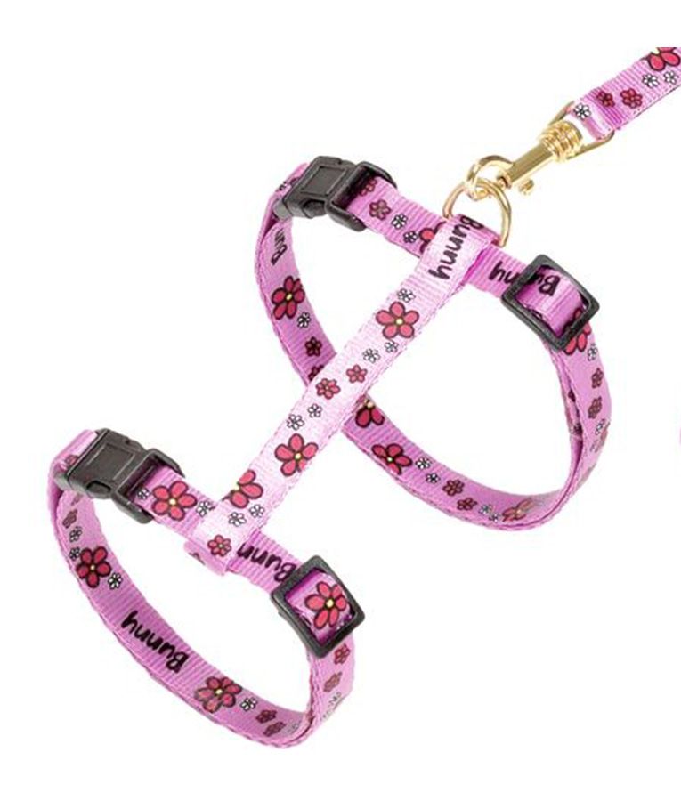 Flamingo Ziggi Flower Cat Harness & Leash | Adjustable Cat Harness with Floral Design