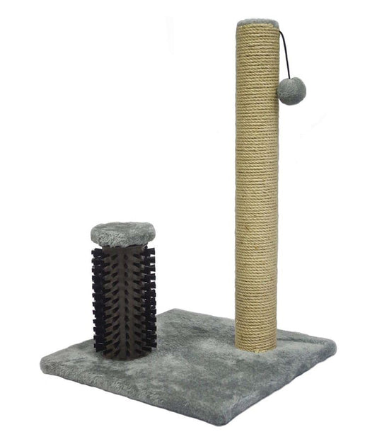 Flamingo Fico Cat Scratching Tree with Soft Brush | Cat Tower with Grooming Brush