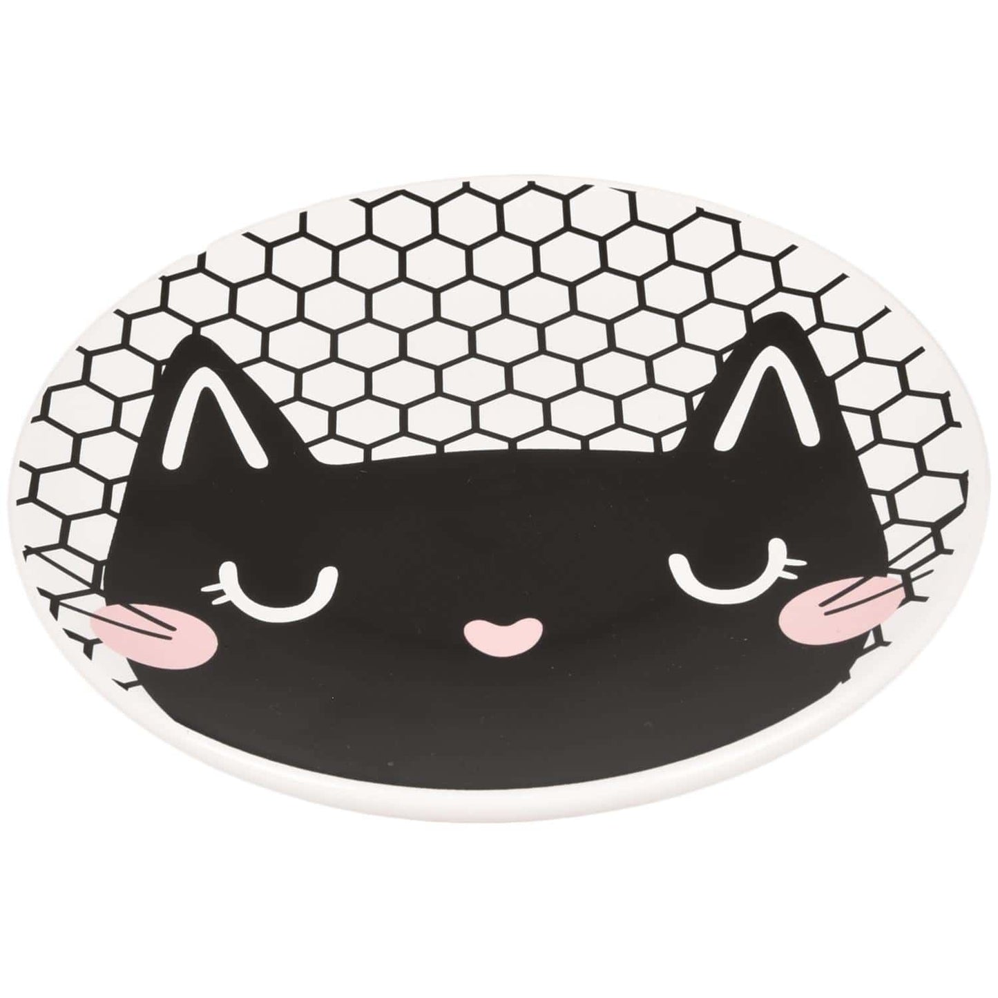 Flamingo Guus Ceramic Mosaic Cat Bowl | Handmade-Style Artistic Cat Feeding Bowl