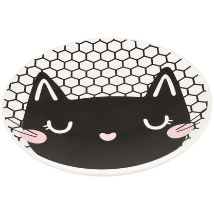 Flamingo Guus Ceramic Mosaic Cat Bowl | Handmade-Style Artistic Cat Feeding Bowl