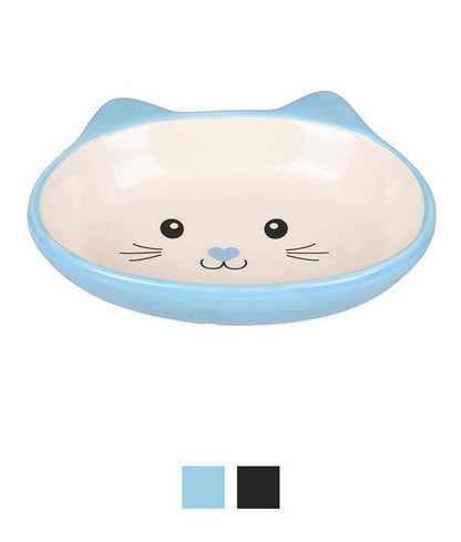 Flamingo Isa Ceramic Cat Bowl | Whisker-Friendly Cat Feeding Bowl