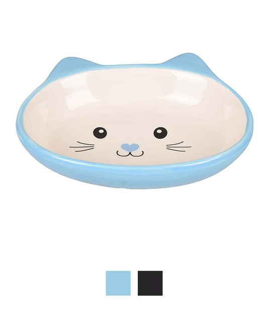 Flamingo Isa Ceramic Cat Bowl | Whisker-Friendly Cat Feeding Bowl