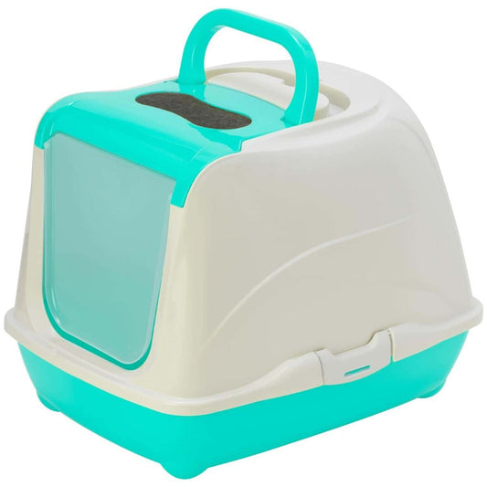 Flamingo Loki Hawai Cat Litter Box | High-Sided Cat Litter Tray with Scoop