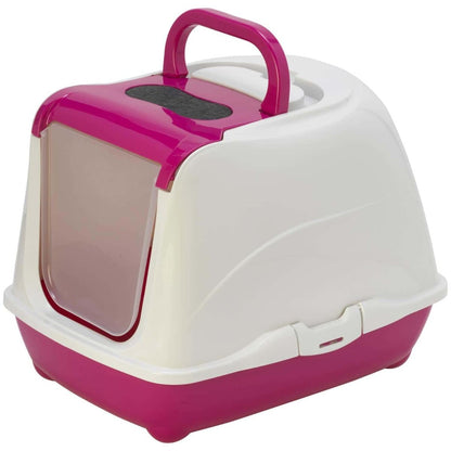 Flamingo Loki Hawai Cat Litter Box | High-Sided Cat Litter Tray with Scoop