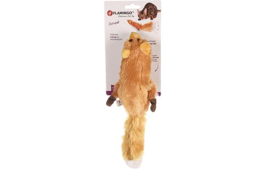 Flamingo Flapso Moving Squirrel Electronic Cat Toy | Motion-Activated Interactive Cat Toy