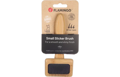 Flamingo Slicker Brush Babu Smooth & Shiny Cat Brush | Eco-Friendly Detangling Brush for Cats