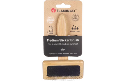 Flamingo Slicker Brush Babu Smooth & Shiny Cat Brush | Eco-Friendly Detangling Brush for Cats