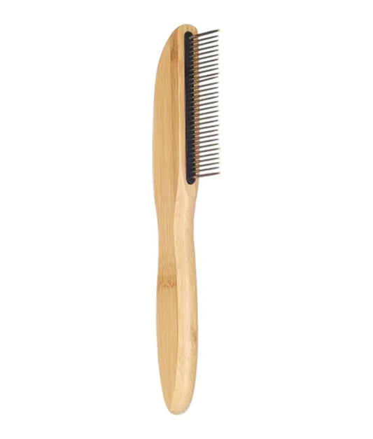 Flamingo Fine Detangling Rotating 31 Pins Cat Comb | Eco-Friendly Bamboo Cat Grooming Tool