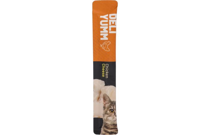 Flamingo Deli Yumm Fresh Meat Snack Chicken & Cheese Cat Treats 70g | Creamy Lickable Cat Treats