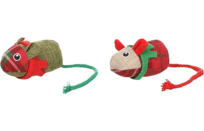 Flamingo Finley Mouse Catnip Christmas Cat Toy | Festive Catnip-Infused Plush Toy