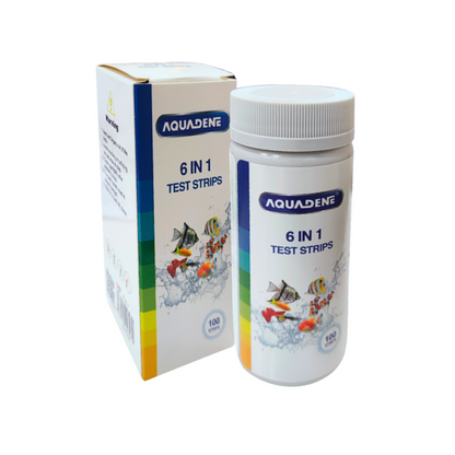KW Zone 6-in-1 Aquarium Water Test Strips | 100 Test Strips | Fast & Accurate Water Quality Testing
