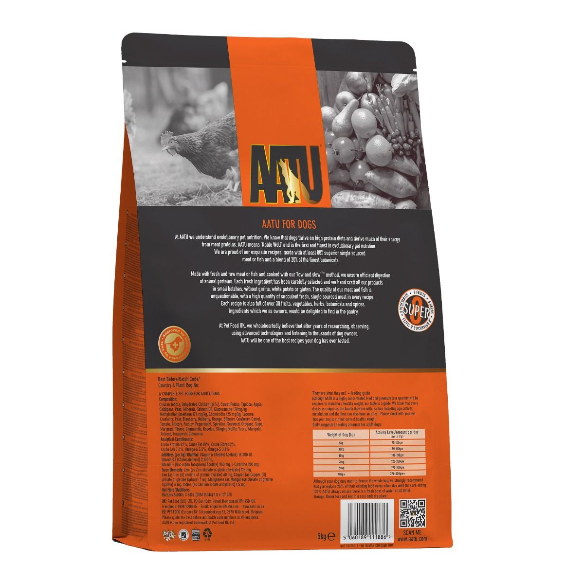AATU Free Run Chicken Dry Dog Food | 80% Chicken | Single Protein | 1.5kg-10kg