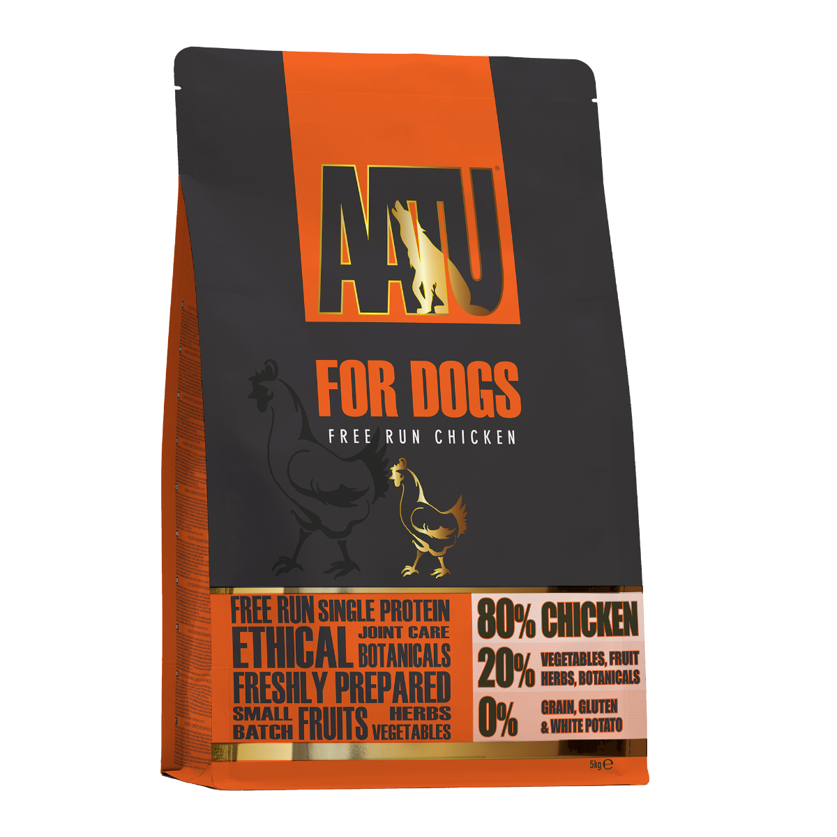 AATU Free Run Chicken Dry Dog Food | 80% Chicken | Single Protein | 1.5kg-10kg