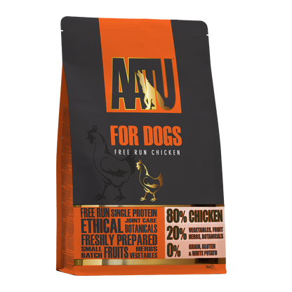 AATU Free Run Chicken Dry Dog Food | 80% Chicken | Single Protein | 1.5kg-10kg