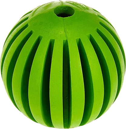 Duvo+ Rubber Tanzanian Ball Red/Green 7.5cm | Dental Dog Toy for Plaque Prevention