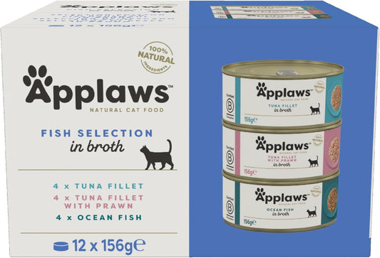 Applaws Fish Selection in Broth Natural Wet Cat Food | 12 x 156g Pouch Pack