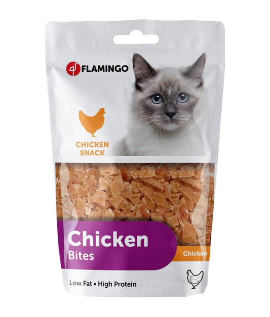 Flamingo Hapki Chicken Strips Soft Cat Treats 85g | Natural High-Protein Cat Snacks