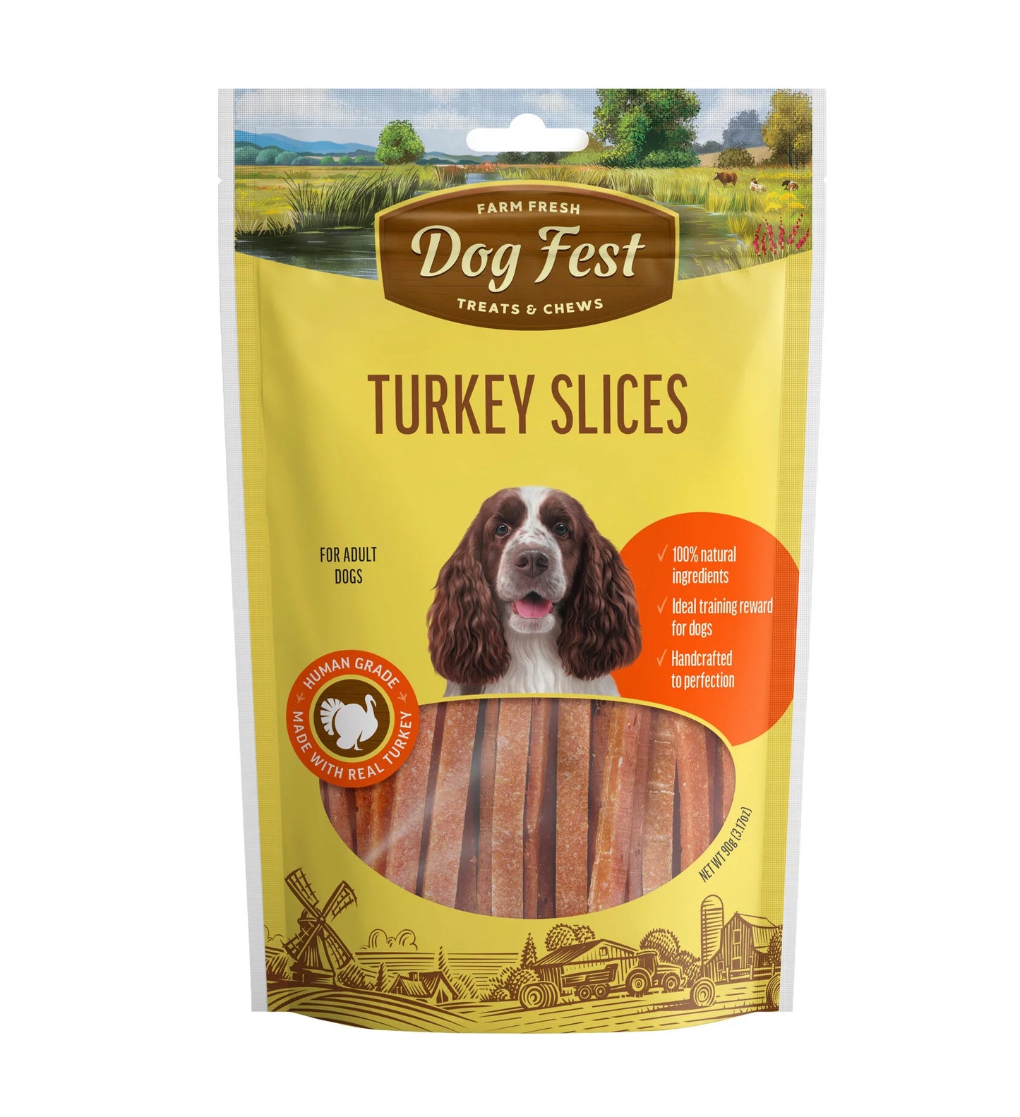 Dog Fest Turkey Slices For Adult Dogs 90g | Turkey Treats for Sensitive Stomachs