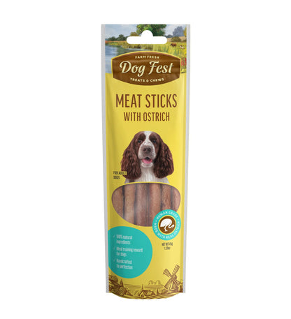 Dog Fest Meat Sticks With Ostrich For Adult Dogs 45g | Ostrich Jerky Sticks