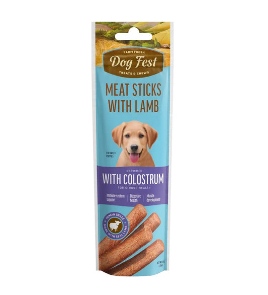 Dog Fest Lamb Stick With Colostrum 45g | Immune-Boosting Puppy Treats