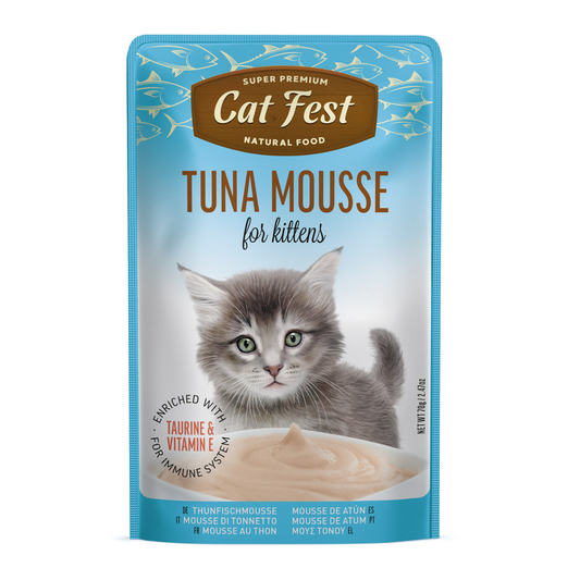 Cat Fest Tuna Mousse For Kittens | Creamy High-Protein Kitten Pâté (70g/12x70g)