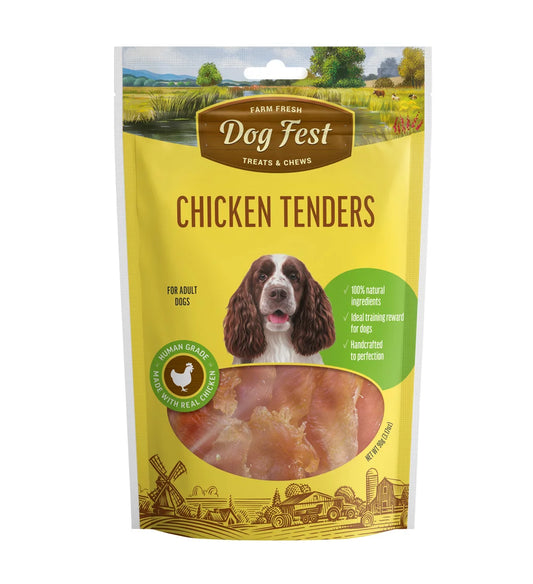 Dog Fest Chicken Tenders For Adult Dogs 90g | 100% Natural Chicken Treats