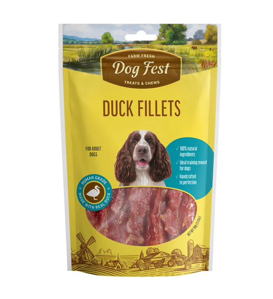 Dog Fest Duck Fillets For Adult Dogs 90g | Oven-Baked Duck Jerky Treats