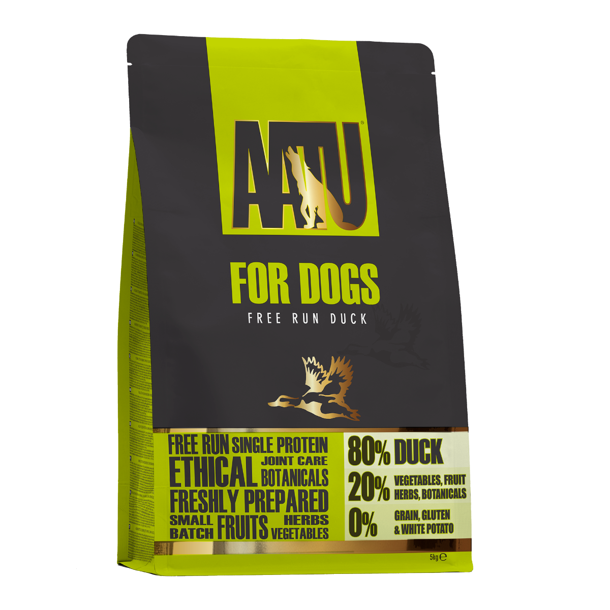 AATU Free Run Duck Dry Dog Food | 80% Duck | Grain-Free | 1.5kg–5kg