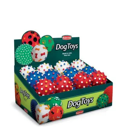 Padovan Thick Point Ball Dog Toy Medium Ø8.5cm | Rubber Ball for Dogs