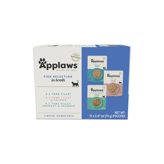 Applaws Fish Selection in Broth Natural Wet Cat Food | 12 x 156g Pouch Pack