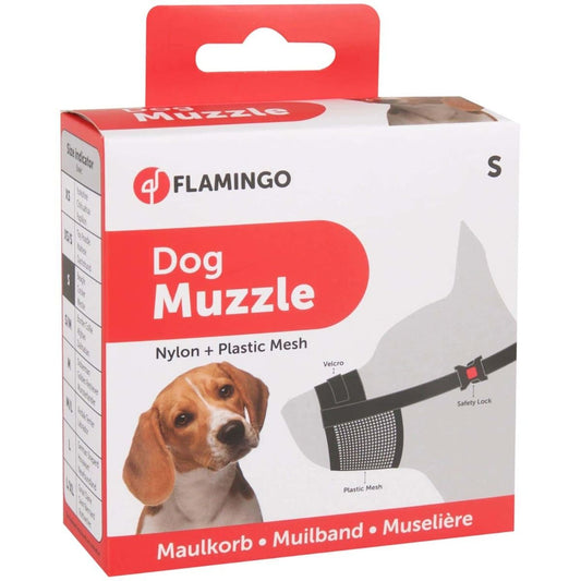Flamingo Teddie Mesh Dog Muzzle | Soft, Breathable & Adjustable for Safe, Comfortable Control