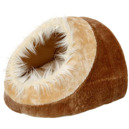 Flamingo Cuddle Cave Cat Bed | Cozy Enclosed Cat Cave with Removable Cushion