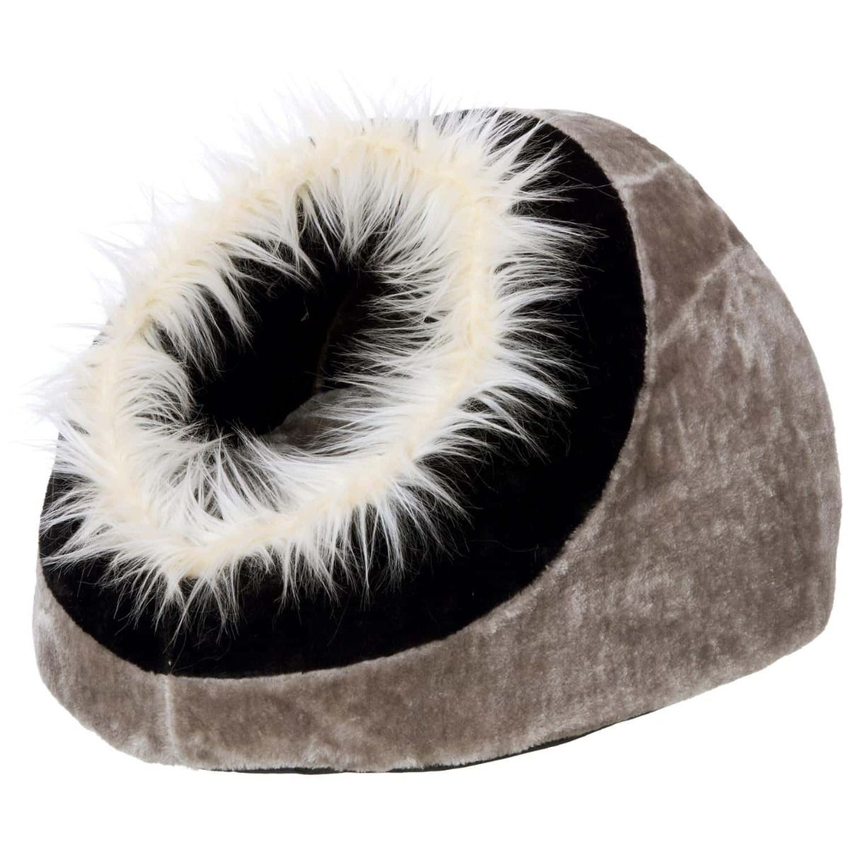 Flamingo Cuddle Cave Cat Bed | Cozy Enclosed Cat Cave with Removable Cushion