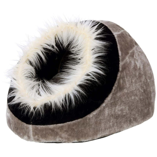 Flamingo Cuddle Cave Cat Bed | Cozy Enclosed Cat Cave with Removable Cushion
