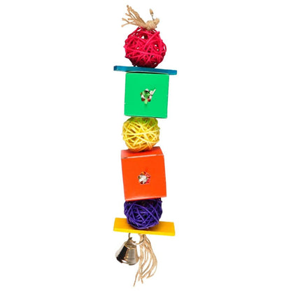 Flamingo Papyr Cage Hanger Bird Toy | Paper & Wood Hanging Bird Toy