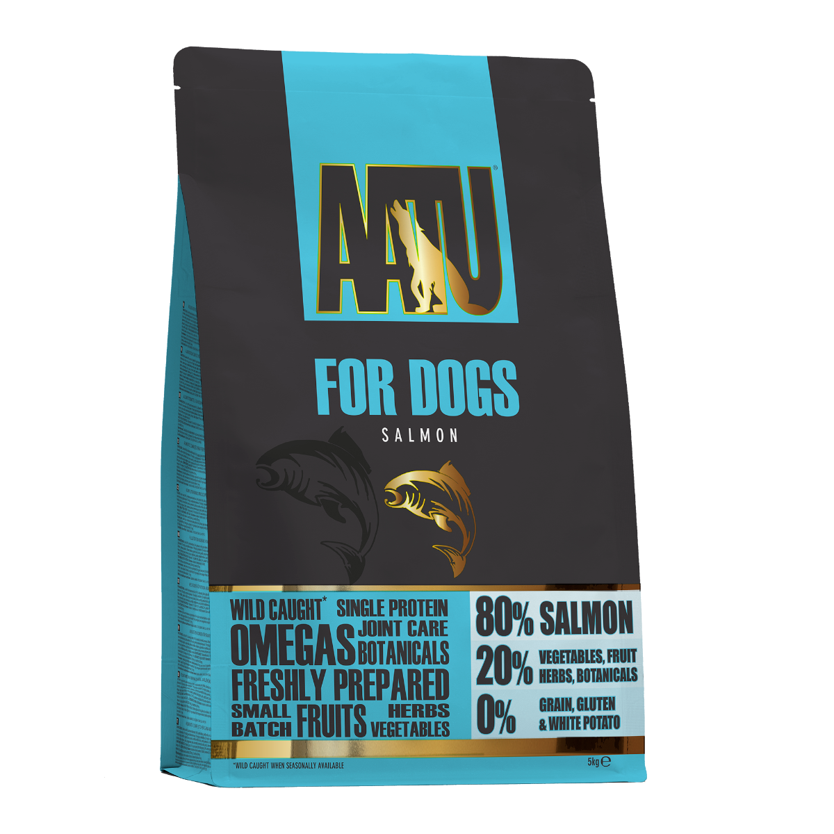 AATU Free Run Salmon Dry Dog Food | 80% Salmon | Joint Care | Grain-Free | 1.5kg-10kg