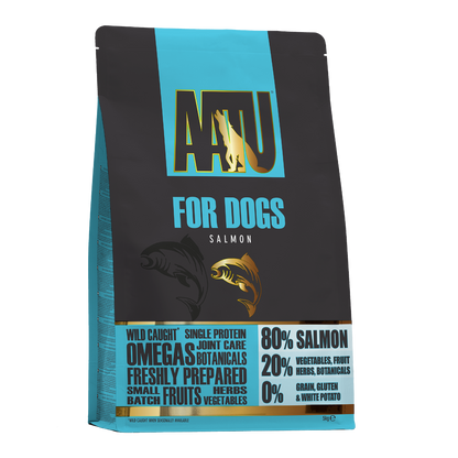 AATU Free Run Salmon Dry Dog Food | 80% Salmon | Joint Care | Grain-Free | 1.5kg-10kg