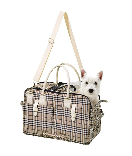 Flamingo English Style Carrying Bag | Pet Carrier with Corduroy Finish