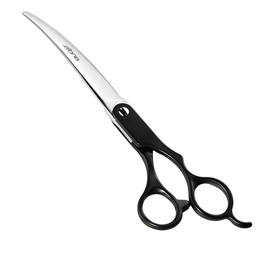 Andis 8" Curved Shears Right Handed | Professional Pet Grooming Scissors | Curved Blade Dog & Cat Coat Styling Shears