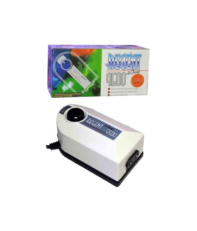 KW Zone Regent Double Outlet RE-9500 | Dual Outlet Aquarium Air Pump | High-Performance Oxygen Pump for Fish Tanks
