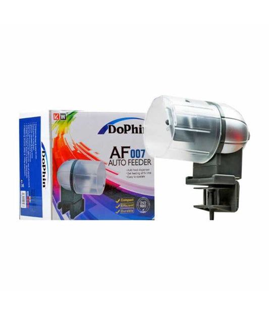 KW Zone DoPhin AF-007 Automatic Fish Feeder | Programmable Aquarium Food Dispenser | Battery Operated Fish Feeder