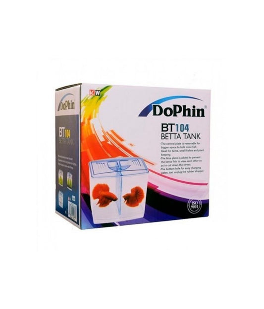 KW Zone DoPhin Betta Tank BT-104 | Compact Betta Fish Aquarium | Mini Fish Tank for Betta & Small Aquatic Pets