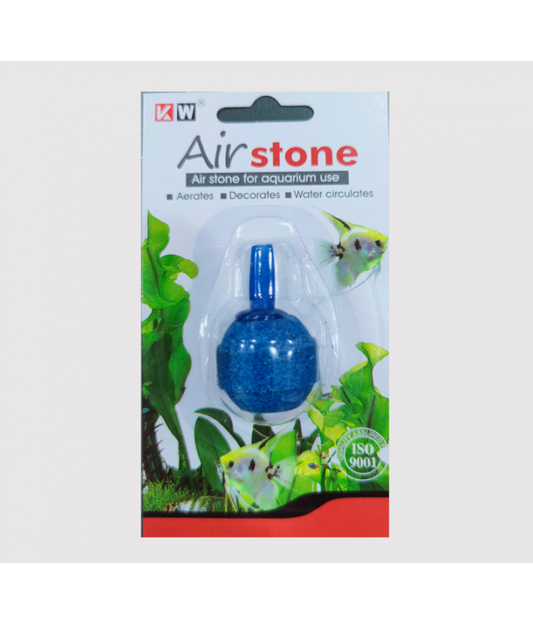 KW Zone Aquadine Airstone Round 1 Inch | 2.2cm Aquarium Air Stone | Oxygen Diffuser for Fish Tanks | Blister Card Pack