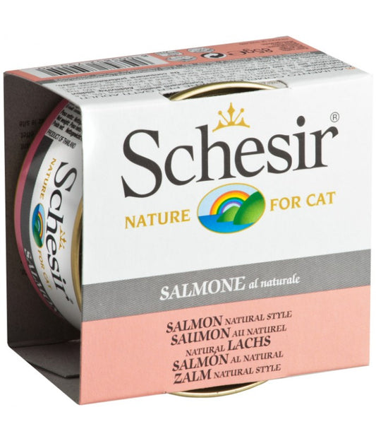 Schesir Cat Wet Food Salmon Natural Style | Adult Cat | Complementary | Natural Ingredients | 14x85g