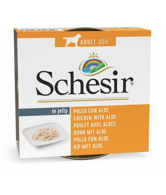 Schesir Dog Wet Food Chicken Fillets with Aloe | Adult Dogs | Complementary | Natural Ingredients | 10x150g