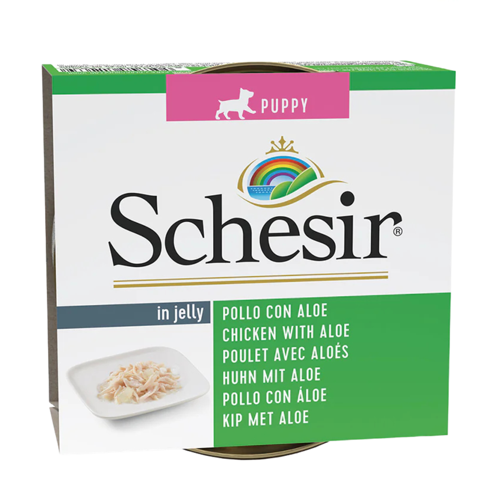 Schesir Puppy Wet Food Chicken Fillets with Aloe | Puppy | Complementary | Natural Ingredients | 150g