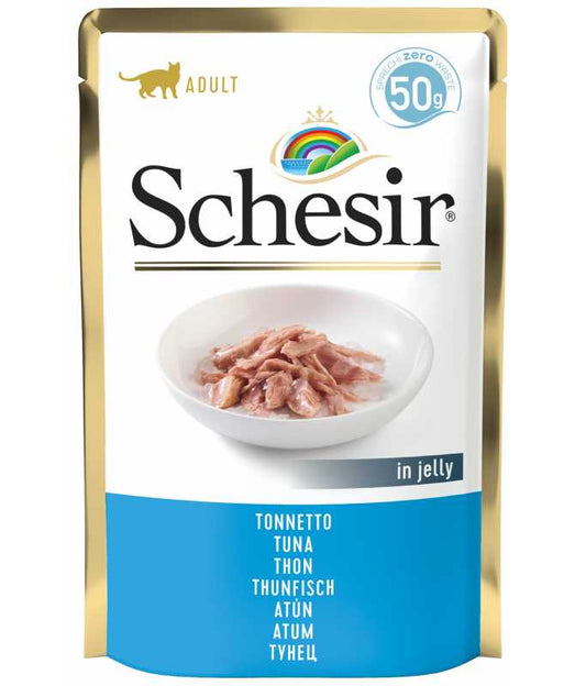 Schesir Cat Pouch Tuna | Adult Cat | In Jelly | Zero Range | Complementary | 30x50g